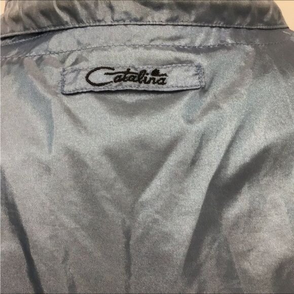 Vintage Catalina Womens Blue Nylon Windbreaker Jacket XL - Picture 4 of 10